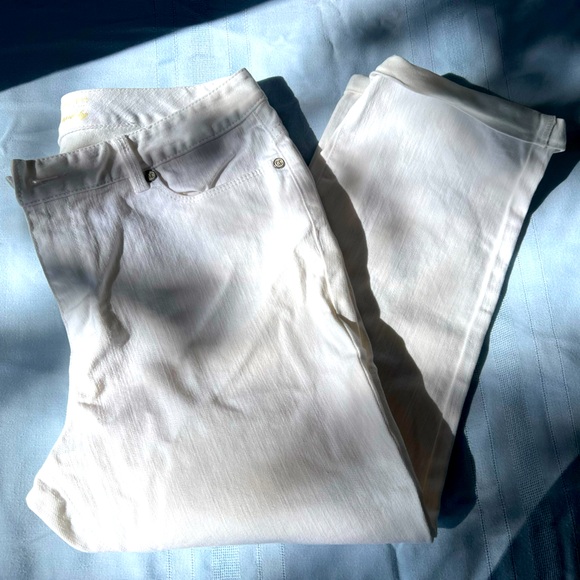 Coldwater Creek White Cropped Denim Jeans - Picture 1 of 5